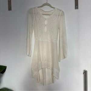 White Knit Swimsuit Coverup